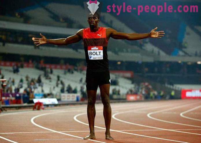 Usain Bolt: maksimal hastighet på superstjernene friidrett