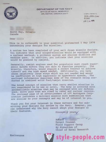 Pentagon svart på brevet 40 år senere