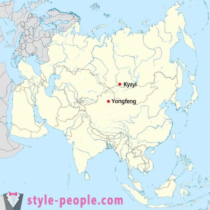 Russland eller Kina, hvor det er også det geografiske sentrum av Asia?