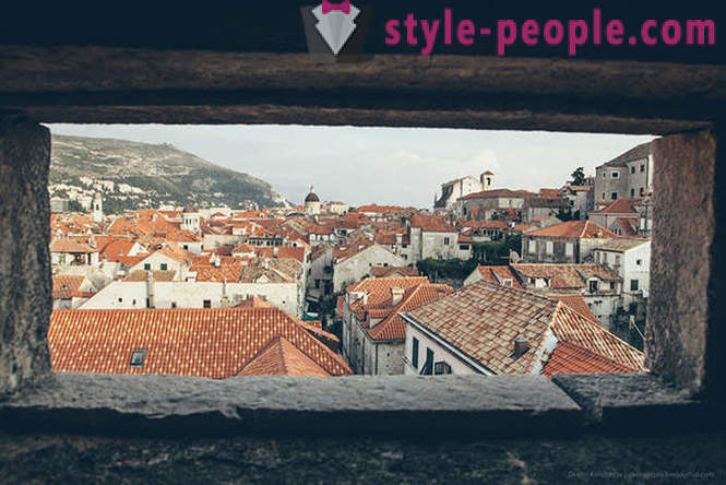 Gamle byen i Kroatia med et fugleperspektiv