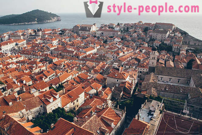 Gamle byen i Kroatia med et fugleperspektiv
