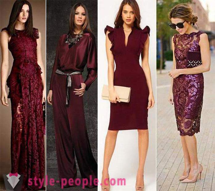 Farget kjole Marsala: interessante ideer og anbefalinger