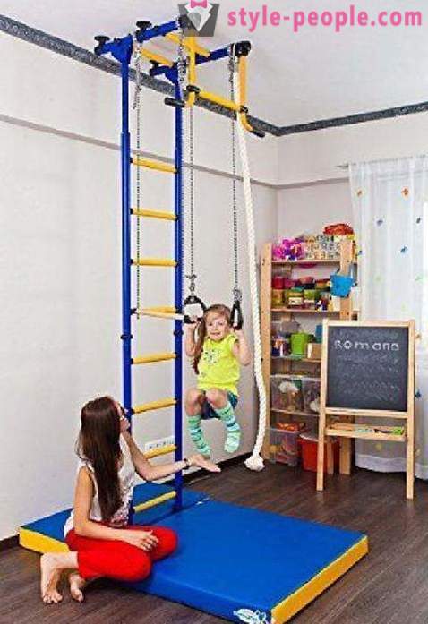 Barnas idrett komplekser for huset: typer, plassering, vurderinger