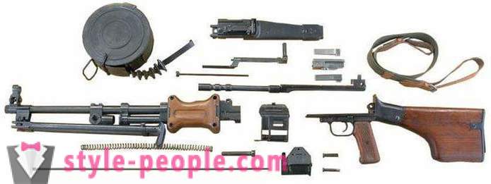 RPD maskingevær (RPD maskingevær): egenskaper, innretning historie