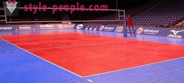 Dimensjonene av volleyballbane og dens merking