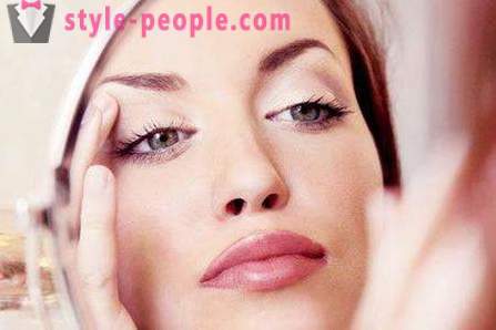 Makeup for gradvis økende øyet (se bildet). Makeup for brune øyne å øke øyet