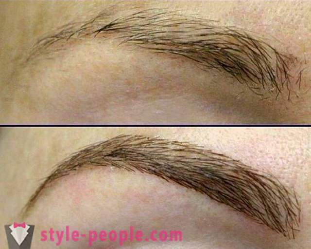 Øyenbryn hår oppbygging metode. Fordeler, kostnader og tilgjengelighet