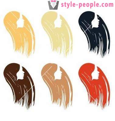 Paletten av hårfarger. Den palett av maling farger for håret